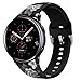 Produktbild 20mm Blumenarmband Kompatibel mit Galaxy Watch Active2 / Active 42mm Bänder Damen Weiches Silikonarmband Ersatz für Samsung Galaxy Watch SM-R500 / SM-R810 DE91008 (Size Small,#9)