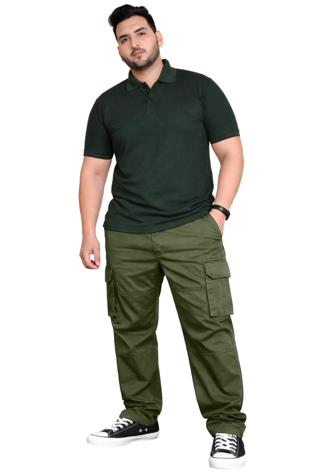 inkkr Men Plus Size Cargo Pants || Plus Cargo Pants Cotton || 2XL-6XL-picture-26