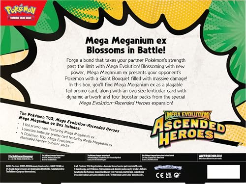 Image of Pokemon TCG: Mega Evolution - Ascended Heroes Mega Meganium ex Box