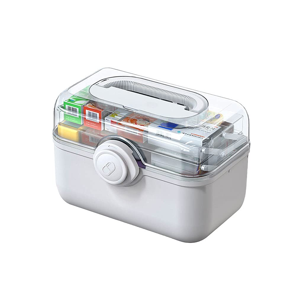 Caja organizadora de medicamentos, para Guardar Joyas, Pastillas de Viaje, de plástico, para Primeros Auxilios, emergencias médicas domésticas, 11,2/13,3/15,3 Pulgadas