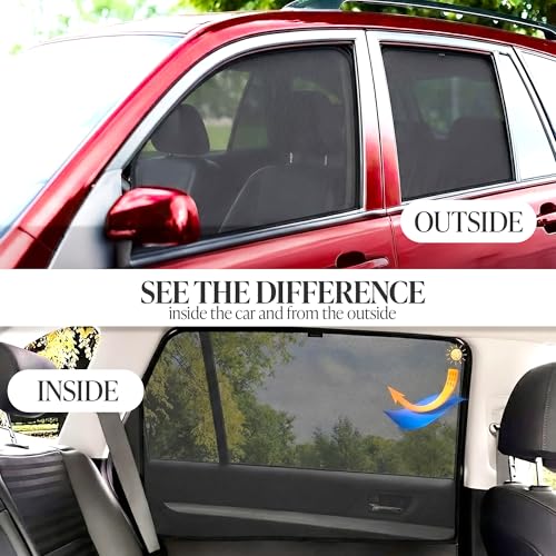Image of AutoStory Custom Fit Black Mesh Car Sunshade for Virtus | UV & Heat Protection Car Window Curtains | Privacy Car Sun Shade | Breathable Vehicle Specific Side Window Shades