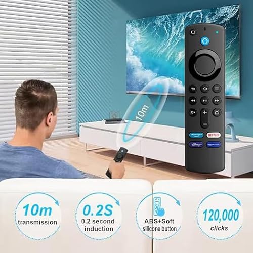 Controle Remoto Comando de Voz Compativel com Amazon Fire Stick E Fire Stick 4k - Reposição - Substi