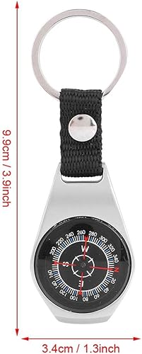Miniatura 6 de KUIDAMOS Brújula de supervivencia llavero portátil brújula de campamento tamaño de bolsillo resistente para senderismo