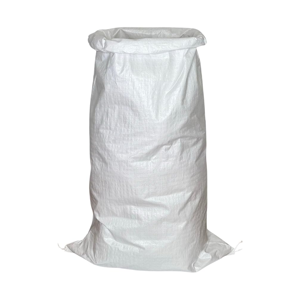 acquaverde | 50 Sacchi in Polipropilene 70x120 cm, Bianchi - Ideali per Raccolta di Olive, Patate e Cereali | Ottimi per Giardinaggio