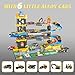 Dollox Parking Garage Toy Playset, Race Car Ramp Track Toys Sets Garage Playset with 6 Little Alloy Construction Cars Adventure Track