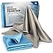 Produktbild com-four® 4X Glaspoliertücher 45 x 65 cm - Glastuch in blau und grau - Poliertücher - Mikrofasertuch für Gläser, Spiegel, Fenster und Glasmöbel (Set 02 - Poliertücher 4 Stück)