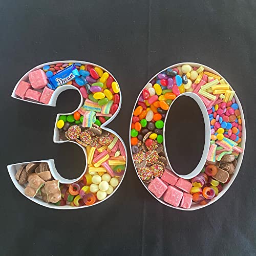 12" Fillable Cardboard Number Shaped Gift Grazing Charcuterie Board Paper Container (0)