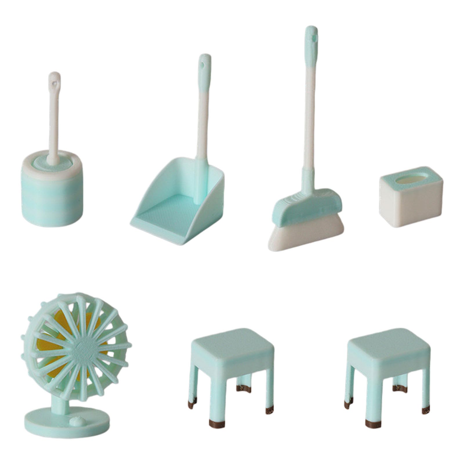 Ljmyy 1/12 Scale Miniature Broom And Dustpan Set For Doll House Housekeeping Accessories With Realistic Detail