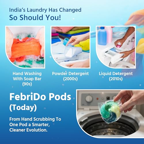 Image of 4-in-1 Dissolvable Laundry Pods | For Top & Front Load Washing Machines | Stain Remover, Brightener, Fabric Softener, Fresh Floral Aroma | 1 Pod - 1 Wash (Up to 8 kg Load) (Pack of 10)