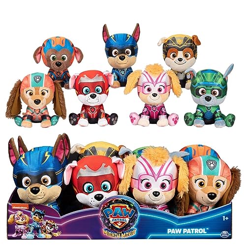 Spin Master Peluche Pat Patrulla Canina 15cm de la película - Modelo elegido aleatoriamente según Stock Disponible