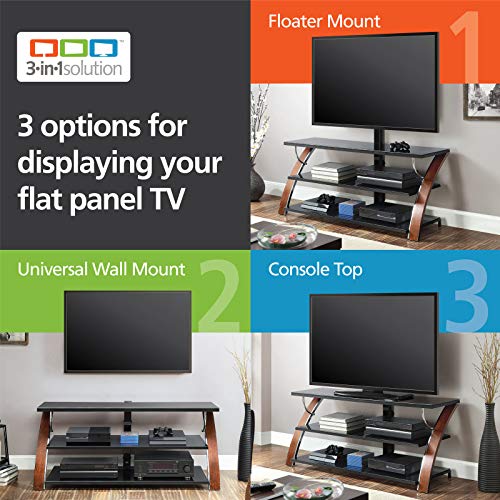 Whalen Furniture 6543880206 Whalen Payton Brown Cherry 3-In-1 Flat Panel Tv Stand thumb #6