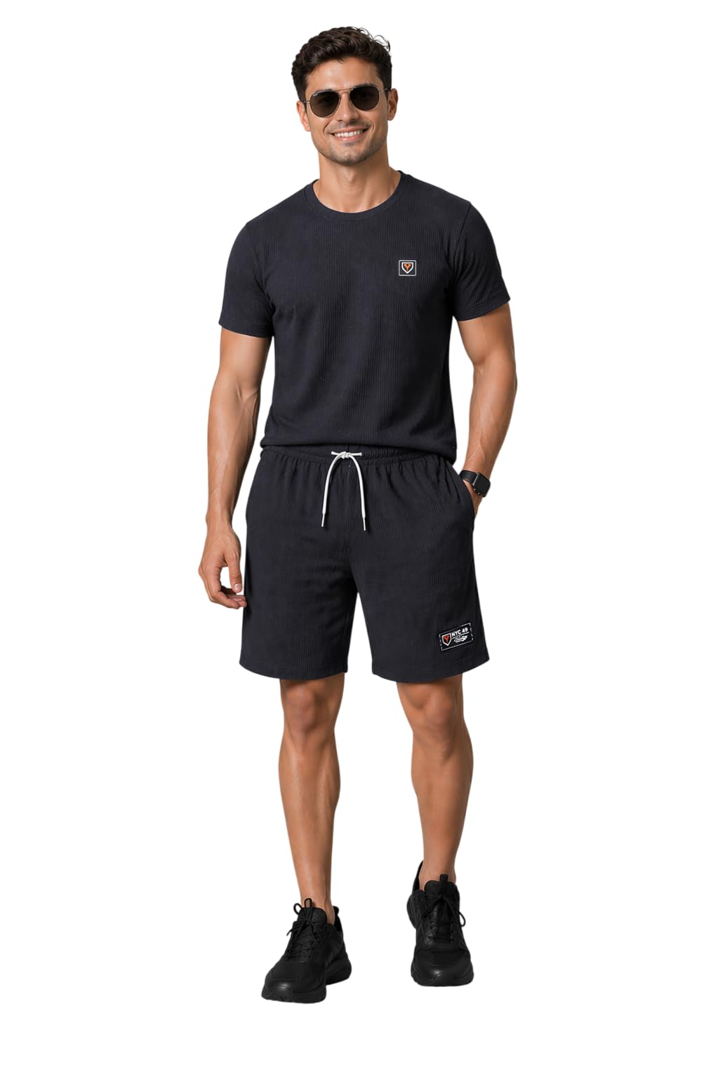 yazole Men's Tracksuit | Lycra Blend Regular Fit | Quick Dry Gym Yoga Training Tracksuit | Breathable Jacket & Track Pant Set for Travel Casual Sports Wear | Everyday Use - Black(XXL)-picture-34