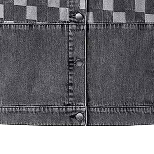 Blouson en jean ample imprimé idéal pour vos sorties urbaines et week-ends décontractés - 6