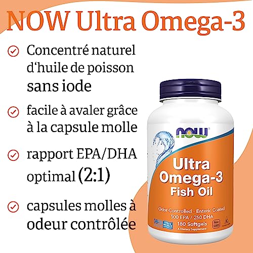 Now Foods, Ultra Omega-3, 500 EPA / 250 DHA, 180 Gélules, Testé en Laboratoire, Huile de Poisson, Sans Gluten, Sans OGM – Image 7