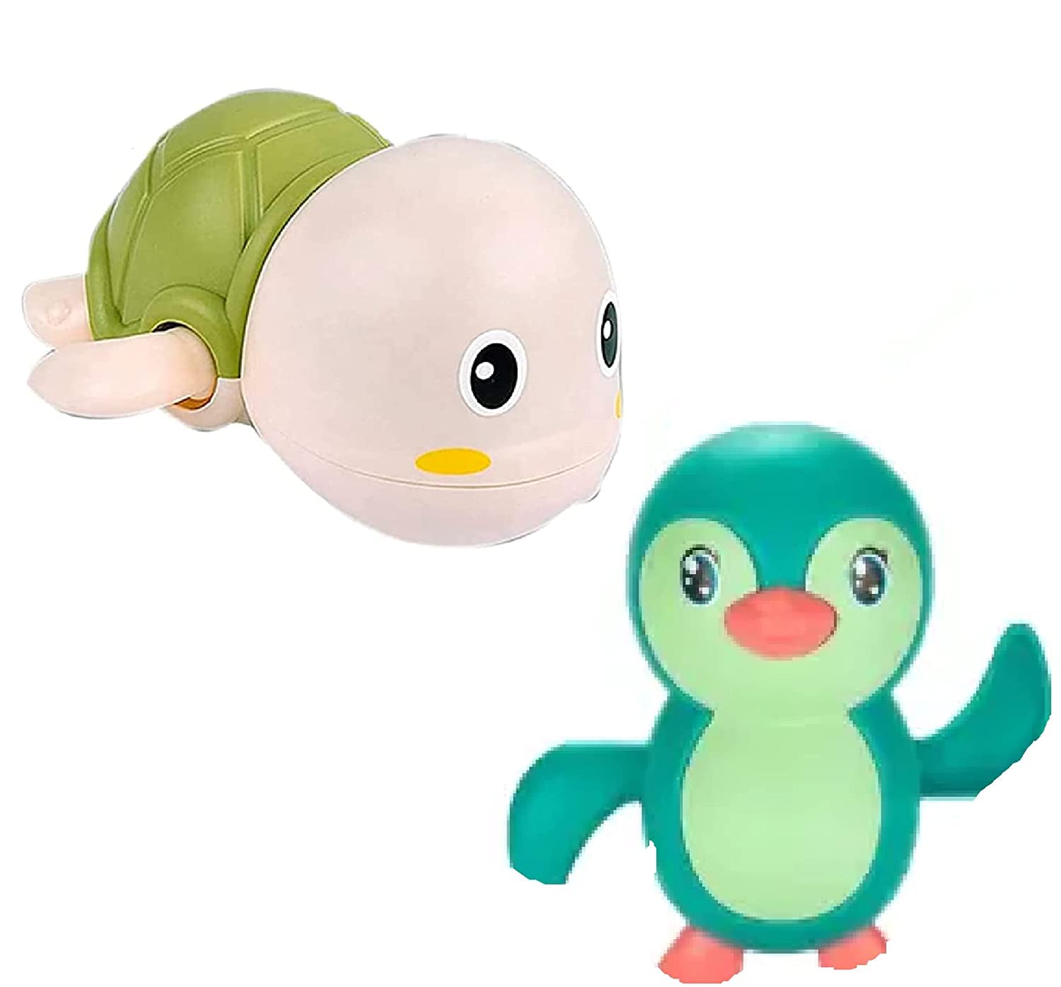 Amitasha 3 Pcs Swimming Duck Crocodile Bath Tub Wind Up Toys for Kids Boys & Girls - Infant Water Floating Bathtub Toys