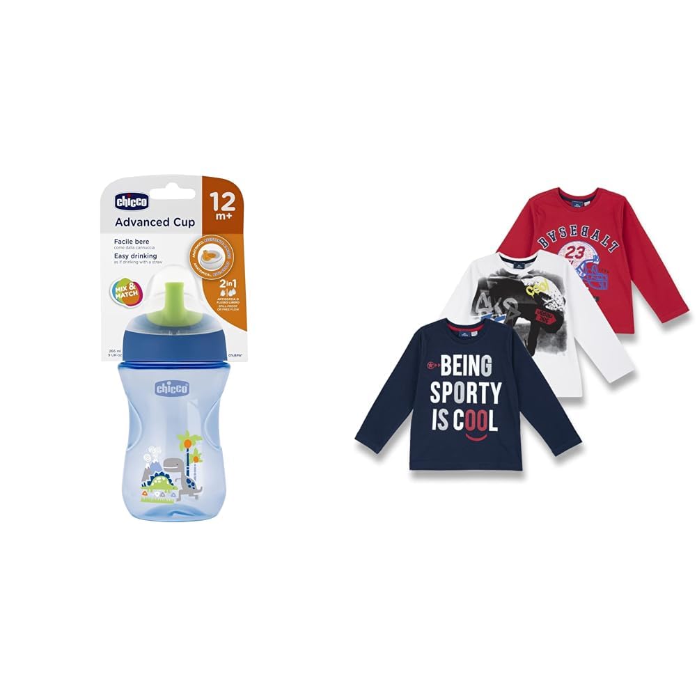 Chicco Borraccia+T-shirt a maniche lunghe - Rosso
