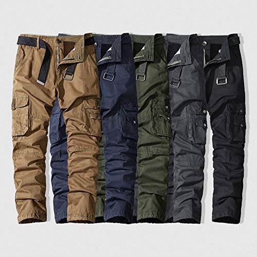 ebossy Mens Casual Multi-Pocket Cargo Pants Outdoor Military Tactical Twill Jogger Trousers2