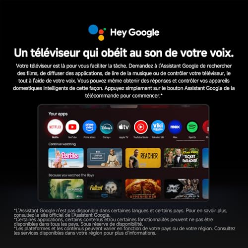 XIAOMI TV A Pro 65, 165 cm (65 Pouces), 4K UHD QLED, Smart TV, Google TV, Contrôle Vocal, HDR10+, Mode Game Boost 120Hz, MEMC, 2Go+8Go, Compatible avec Airplay & Google Cast