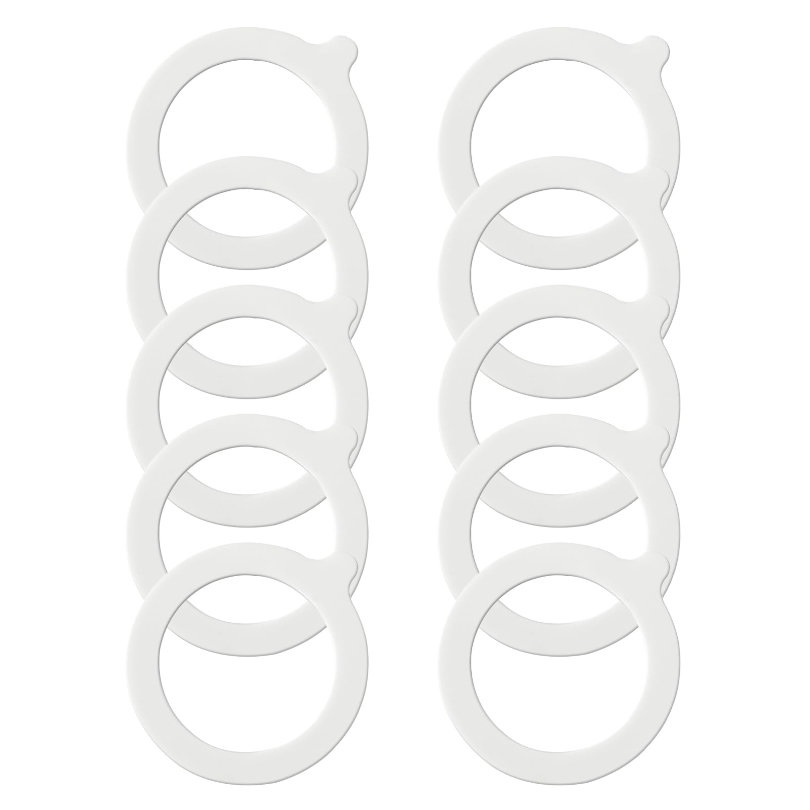 PLCPDM Of 10 Food Grade Silicone Seal for Travel Mugs Safe Silicone Gaskets Rings Jar Leak-Proof Gasket Rings Rubber Jar