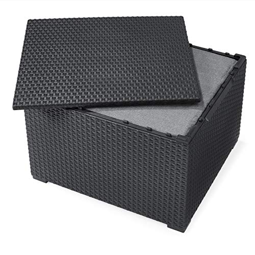 Keter 251005 Emma Corfu Coffee Storage Table Modern All Weather Outdoor Patio Garden Backyard Furniture thumb #5
