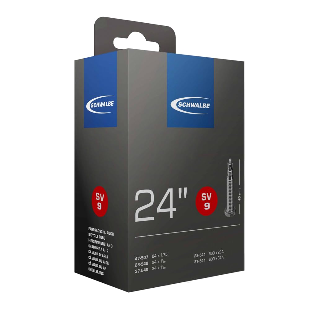 Schwalbe SV9 Chambre à air 28/47-507/541 EK Valve Presta Noir - 24 inch