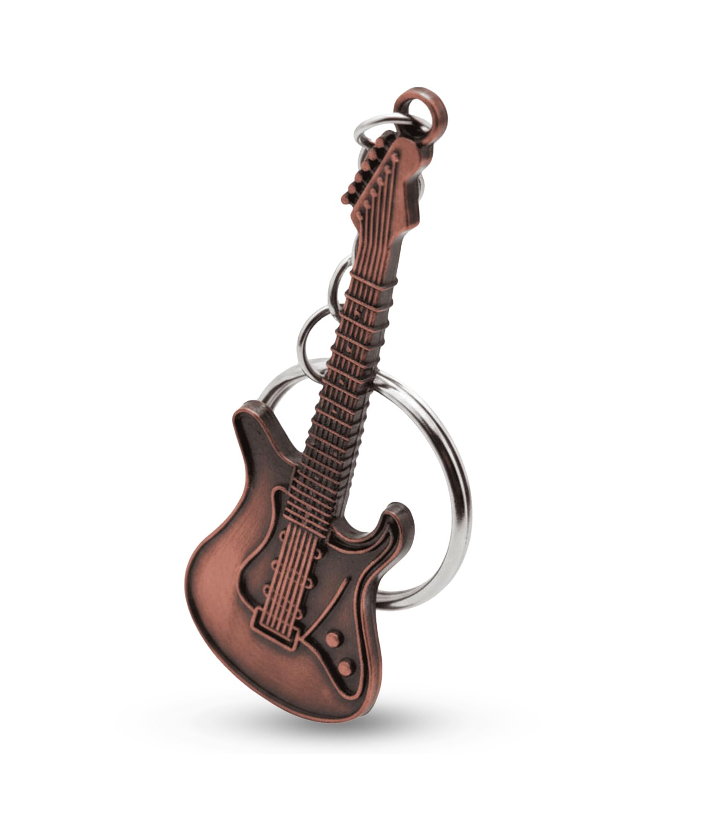 Eillwin Vintage Classic Guitar Keyring, Retro Music Keychain