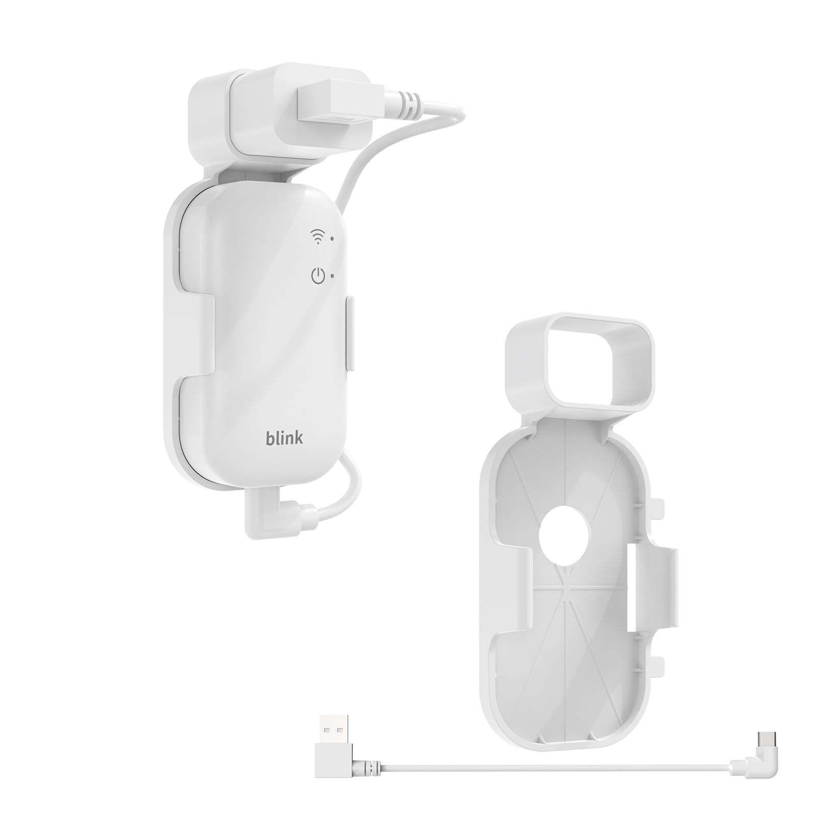 Koroao Outlet Wall Mount Compatible with Blink Sync Module Core, Save Space and Easy Move Mount Bracket Holder for Blink Outdoor Indoor Security System,Without Messy Wires or Screws（1 Pack, White）