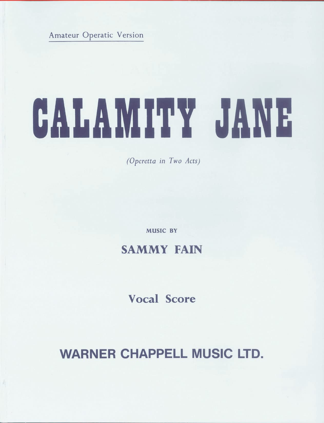 Calamity Jane (vocal Score)