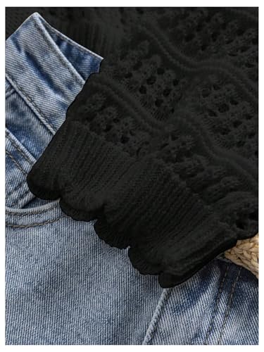 GORGLITTER Women's Crochet Tie Front Tops Long Sleeve Boho Cropped Cardigan Festival Cowgirl Outfits4