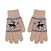 EMASDGEY Soft & Comfortable Warm Gloves Cute Deer Fashionable Knitted Cartoon 1 Pair for Autumn Winter Deer Gloves Autum