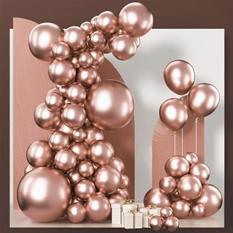PartyWoo Rose Gold Balloons Pack of 102 Cover