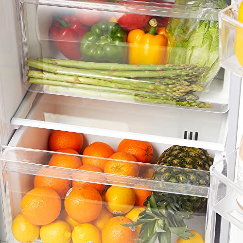 Nutrifrost FF2-69IMFS Side By Side Refrigerators With Ice Makers, 18.1 Cubic Feet No Frost Freestanding Freezer Fridge, 2 Doors Full Size Refrigerator thumb #3