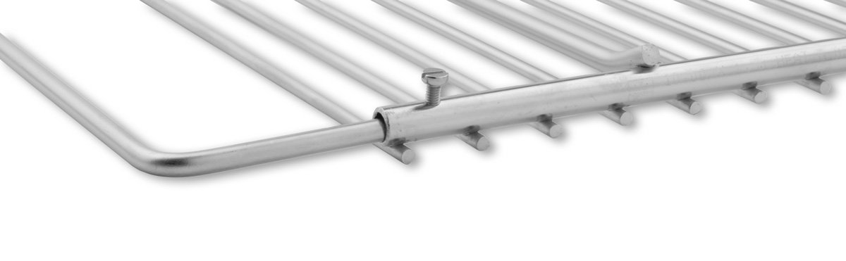 DEOS Griglia in Acciaio Inox Europeo AISI 304 Regolabile 60-70x37cm - Griglia per Camino a Legna da Interno ed Esterno - Flessibile con Viti di Blocco - Griglia Barbecue e Griglia Inox Camino