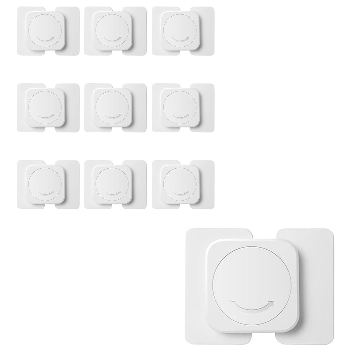 Laroal 10 PCS Safety Latches for Cupboard Doors Drawers, Cabinets, Fridges, Toilets