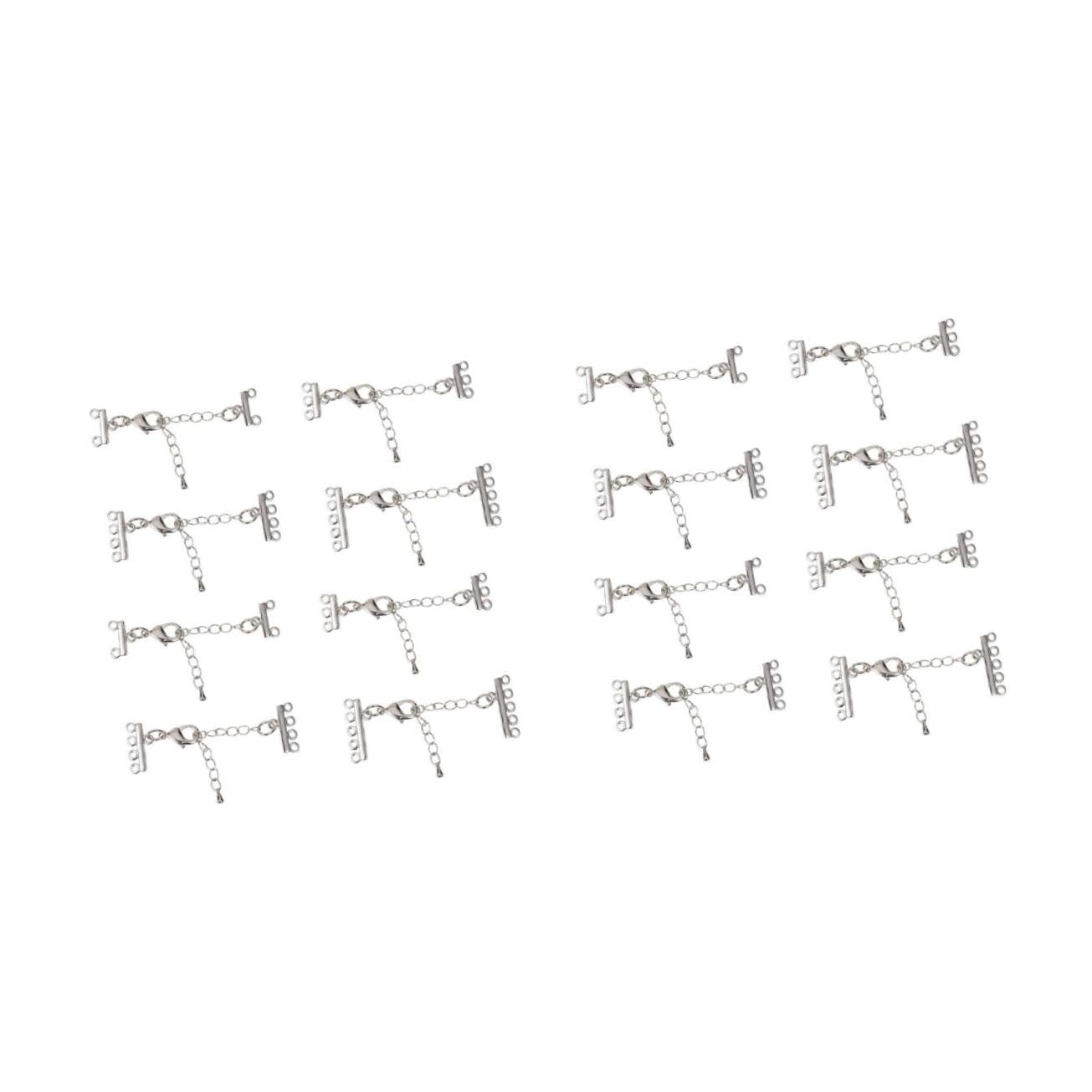 Housoutil 2 Sätze Verlängerte Schwanzketteschnalle Verlängerung Für Edelstahlketten Schmuck Diy Ketten Halskette Liefert Armband Zubehör Rostfreier Stahl 8 Stücke * 2
