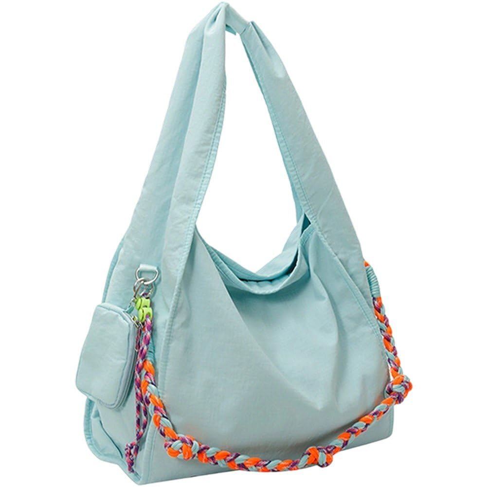 Casiler Large Capacity Nylon Casual Tote Bag, Simple Handbag for Women Daily Shopping Travel Outdoor Commute Carry