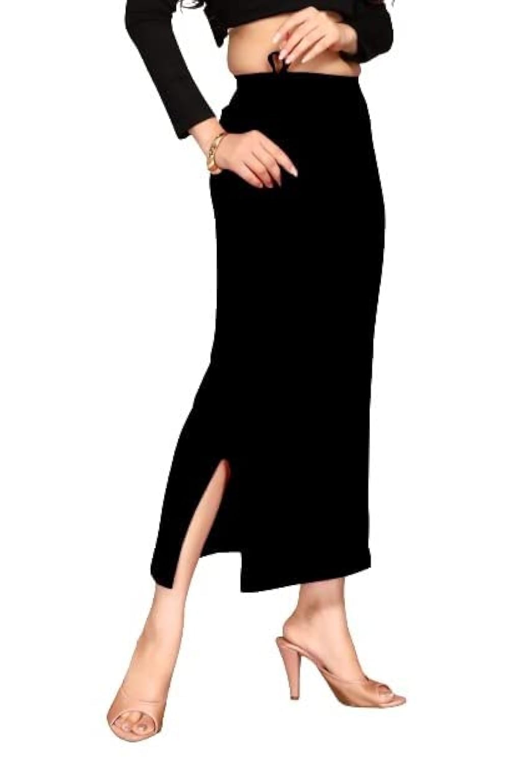 Blended Saree Shapewear Petticoat for Women, Women's Blended FullElastic with Drawstring Saree Shapewear, Skirts for Women,Shape Wear Dress for Saree