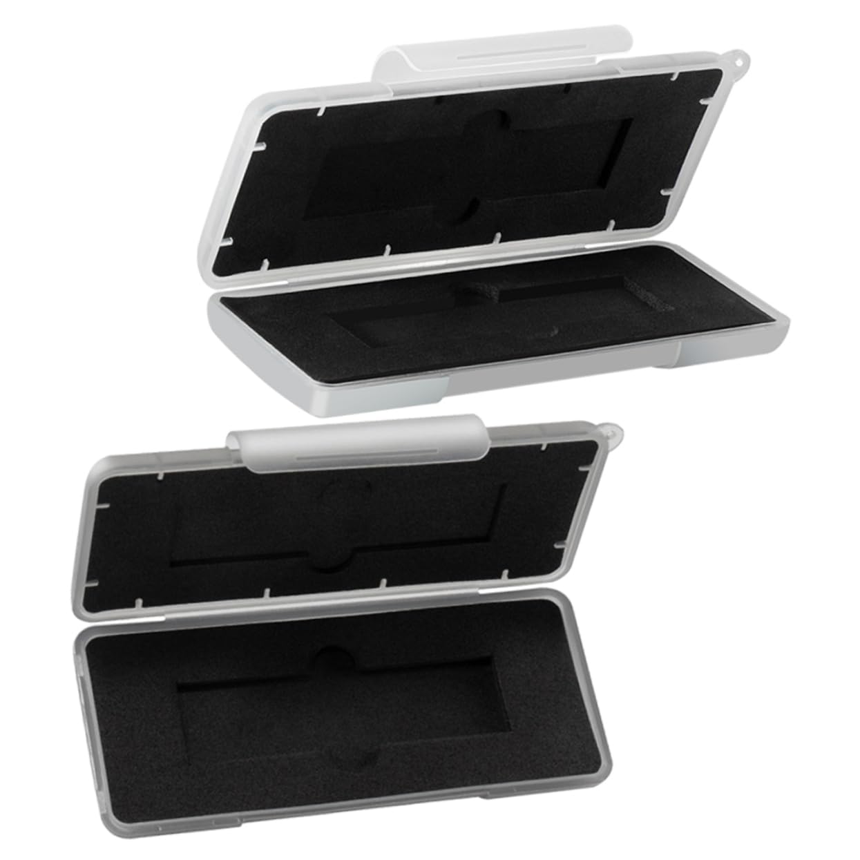 SEWACC 2pcs Hard Drive Protection Case Durable SSD Carrying Box and Shockproof Small Storage Enclosure for External Hard Drives and Gray and White