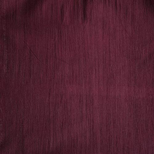 Image of 7 Feet Polyester Floral Light Filtering Door Curtains for Living Room, Bedroom & Hall, Eyelet Top, Wine Printed and Solid Plain Curtain Set of 3