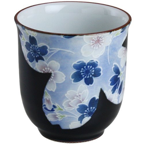 陶器 湯のみ Amazon｜湯のみ おしゃれ : 有田焼 花染 湯呑(大)青 Japanese Cup