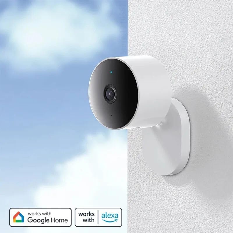 Xiaomi Outdoor Camera AW200 showing compatibility with Google Home and Alexa