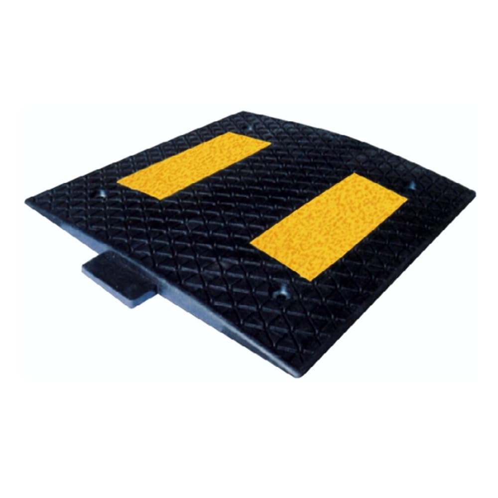 Ferretelix® Badén Reductor de Velocidad 40 cm x 50 cm x 3 cm | Goma Resistente para Calle o Garaje | Incluye Tornillería de Fijación | Elemento Vial para Reducción de Velocidad