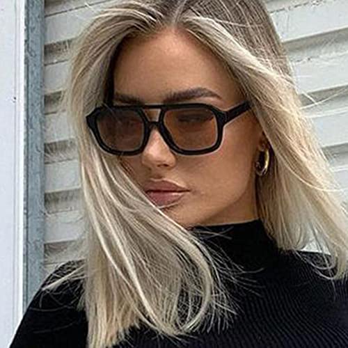 Beige Sunglasses Women Vintage Gradient Big Frame Sun Glasses Eyewear3