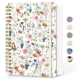 Lined Spiral Notebook Journal for Work, 300 Pages Thick B5 (7.1'x10') College Ruled Journal for Women & Writing, Hardcover Notebook for Note Taking, Perfect for Office Home School Supplies, Floral