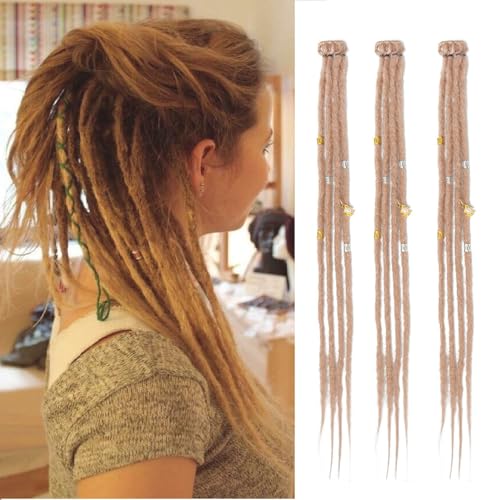Dsoar Clip In Dreadlock Verlängerungen 3PCS