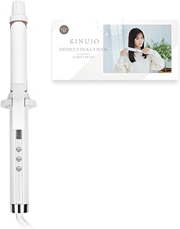KINUJO カールアイロン ホワイト 正規品】 株式会社KINUJO spin & curl SILK PLATE 自動巻き