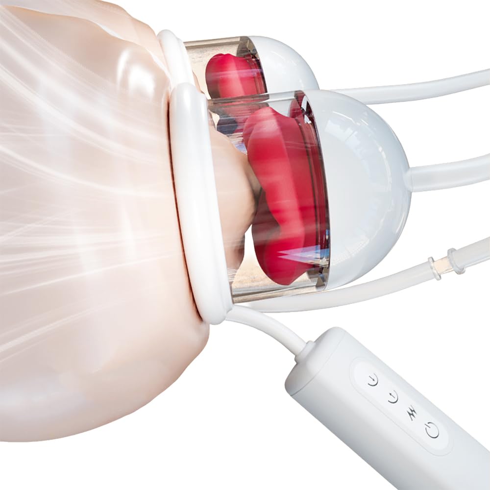 Elektrische Brustmassagegeräte Nippel Vibrator Sex Toy für Fraue mit 10 Vibrationsmodi ＆ Saugmodus SM Electric Breast Clitoris Nippel Stimulation Lecken Brust Massager Stimulator Sexspielzeug für Frau