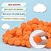 MORFEN 150 Pieces Pom Poms, 1 Inch Orange Craft Pom Poms, Fuzzy Pompom Puff Balls, Small Pom Pom Balls for Party Home Decorations, DIY Arts, Crafts Projects for Family