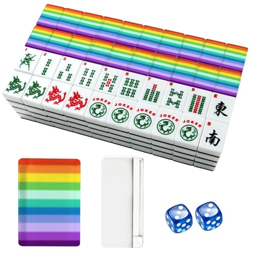 Set de Fichas de Mahjong Americano Acrílico 166 piezas miniatura 1