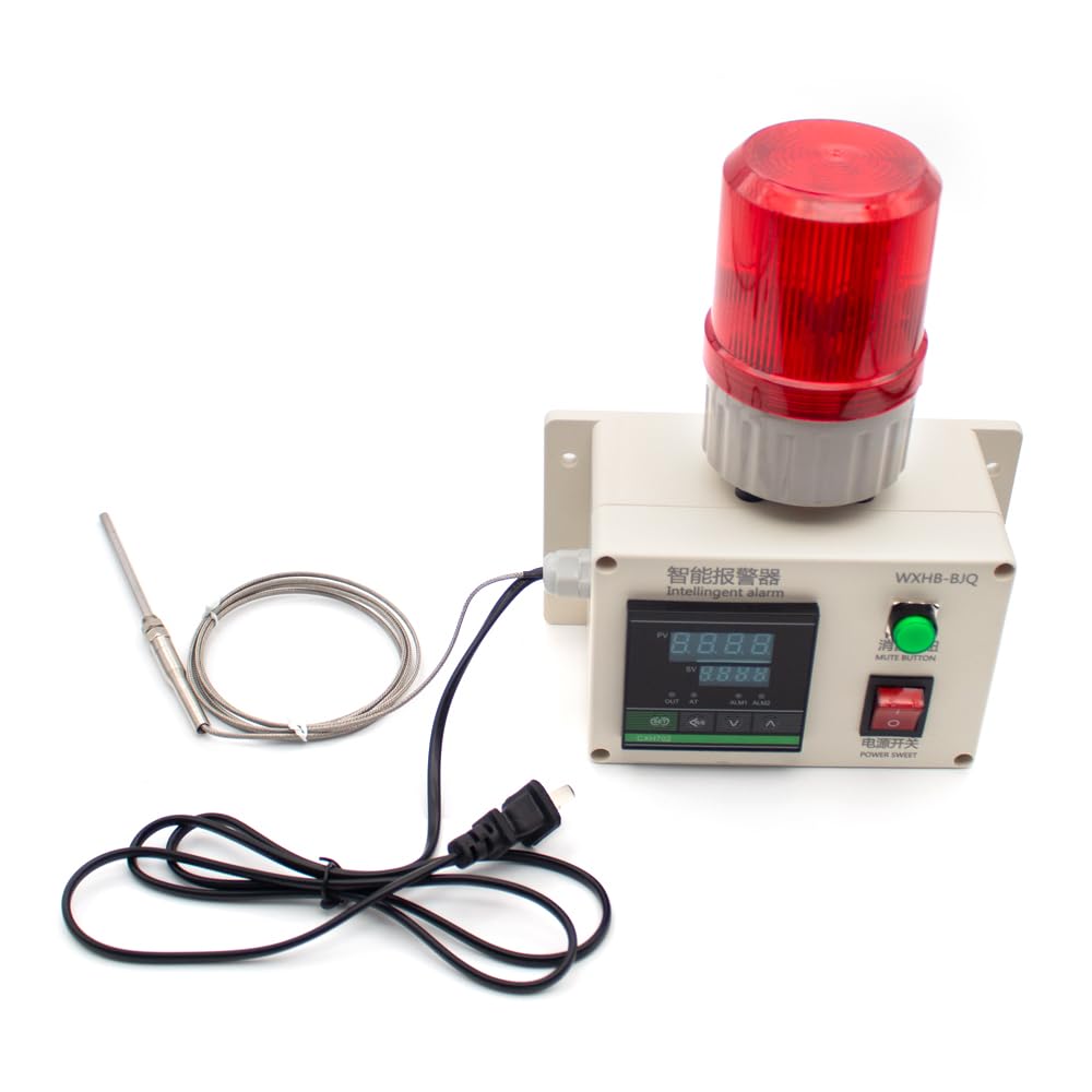Alarme de Température Intelligente AC 220V, Alerte Haute/Basse 110dB, Précision 0,1°C, pour Cuisine, Entrepôt Frigorifique, Ferme, Serre, 0-400°C